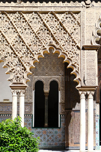 西班牙塞维利亚阿尔卡扎尔摩尔城堡的门