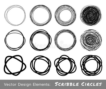 手绘涂鸦圆圈集