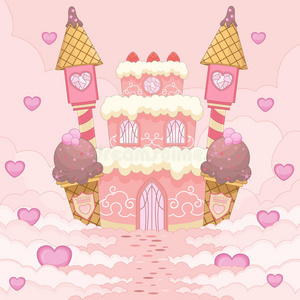 糖果城堡图片-糖果城堡素材-糖果城堡插画-摄图新视界