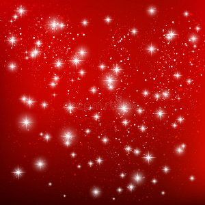 红色背景上的星星照片
