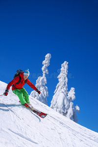 高山滑雪者