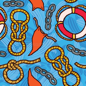 绳索,绳结,旗帜,救生圈.海上索具照片