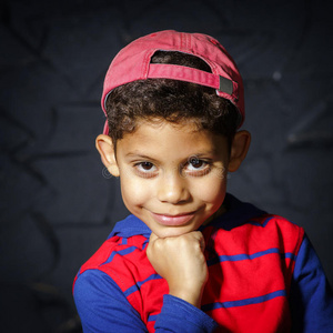 穿蓝色衣服的美国黑人小男孩男孩头像设置的孩子向量.美国黑人.黑