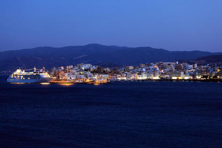 希腊克里特岛nikolaos city and cruse nikolaos city and cruse ship in ni