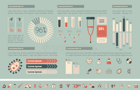 医学信息图模板。