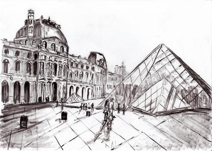 卢浮宫金字塔图片