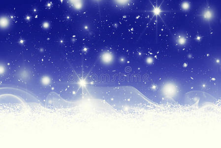 星光与雪景插图