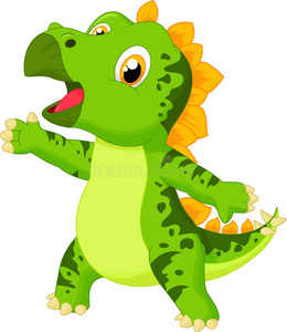 可爱的小三角龙卡通照片