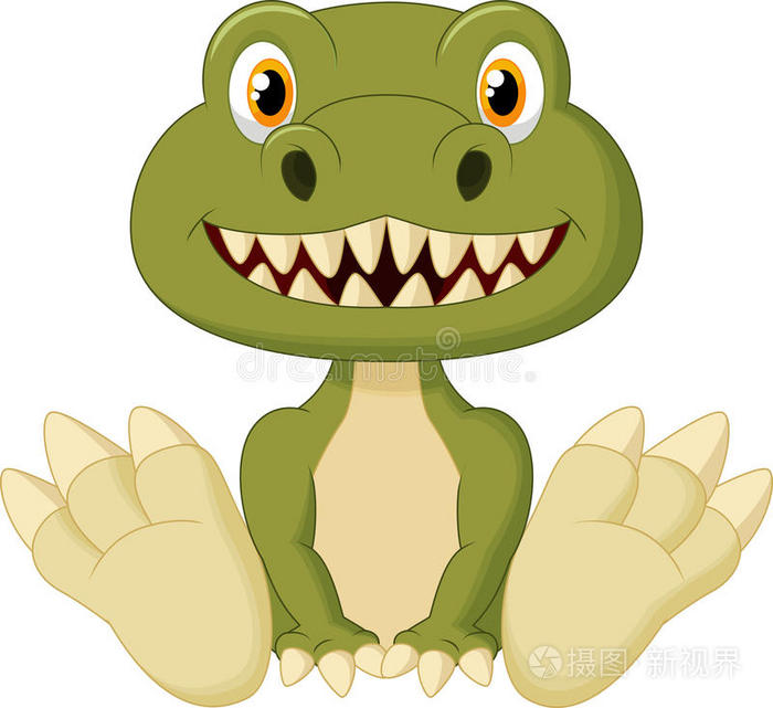 可爱的霸王龙宝宝卡通