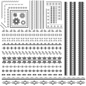 在白色背景上设置书法线条设计插图