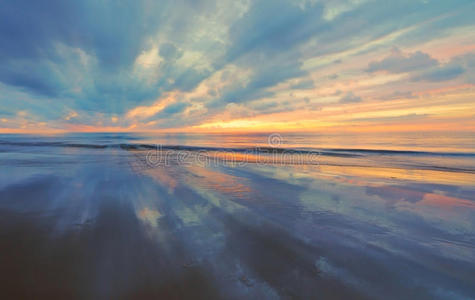 风景 方向 海岸 希望 海滩 美丽的 长的 黄昏 粉红色