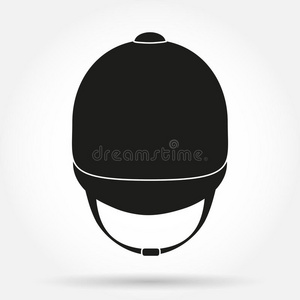 骑马骑师头盔轮廓符号