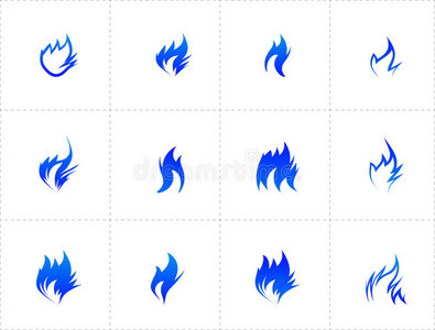 气体火灾图标集