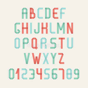 简单的彩色字体。完成abc字母集。