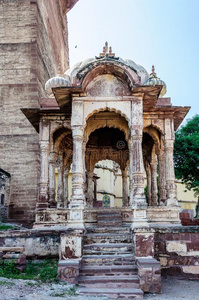 印度Jodhpur，印度，拉贾斯坦邦，Mehrangarh堡的一座印度教寺庙