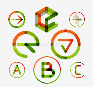 标志设置,细线简洁风格照片