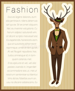 时尚打扮的鹿