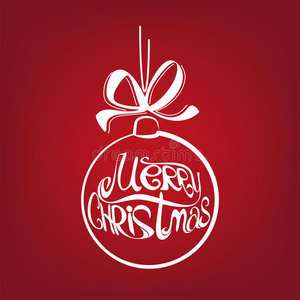 圣诞球符号绘制矢量图照片