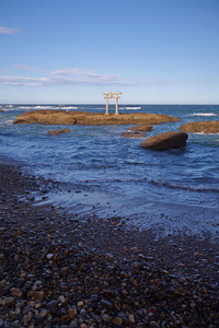 日本传统门海景观