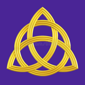 三位一体结金色三部曲符号照片