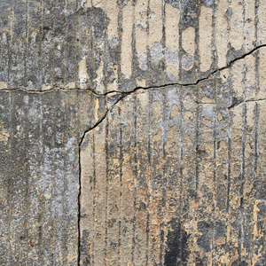 陈旧肮脏的混凝土墙碎片