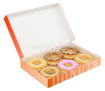 三维甜甜圈盒