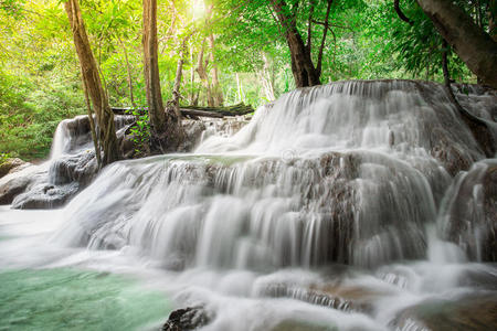 坎查纳布里的泰国瀑布