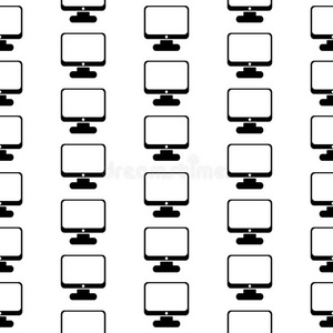 电脑图标无缝图案