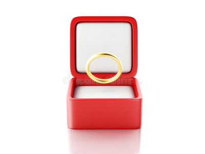 礼盒中的金戒指