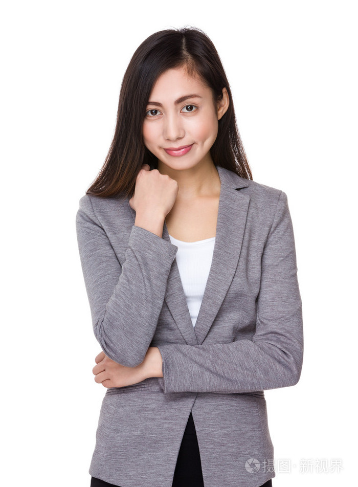 在商务套装的年轻亚洲女商人照片-正版商用图片1jyssn-摄图新视界