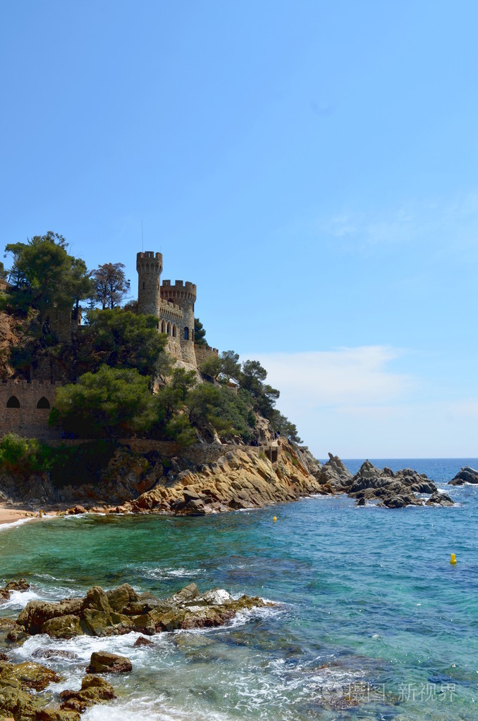 在罗列的城堡圣胡安 mar 布拉瓦海岸