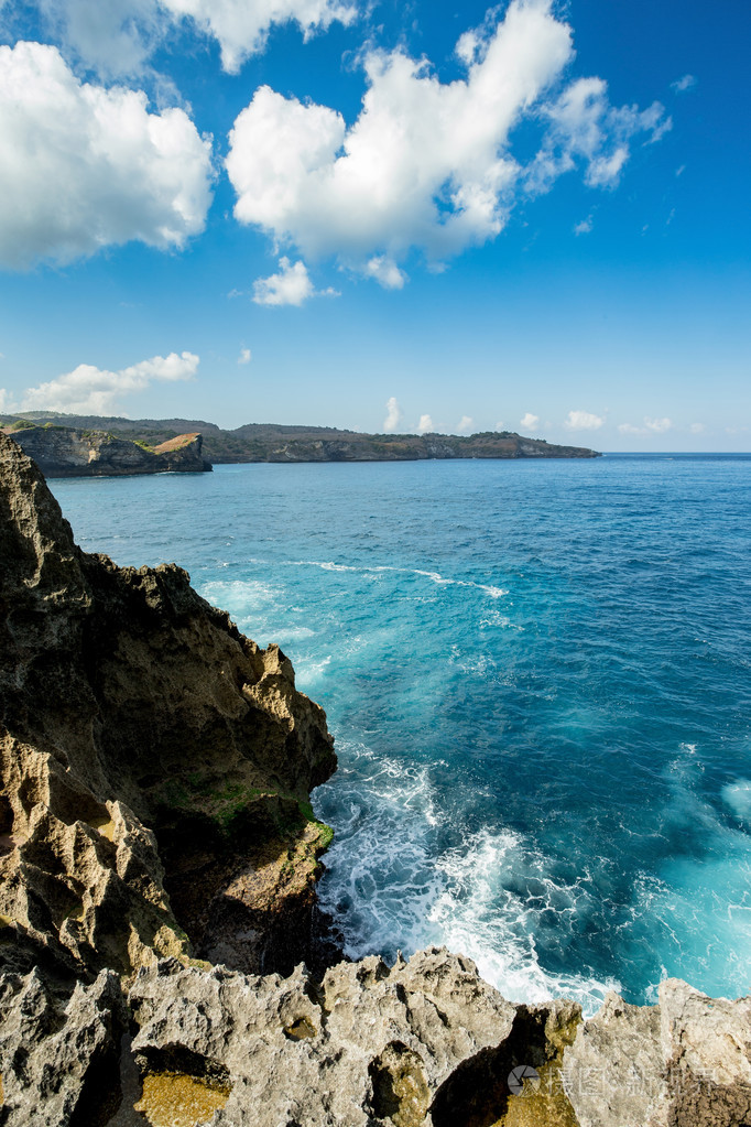在nusa penida 岛海岸线