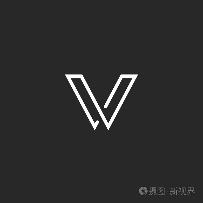 v 字母徽标