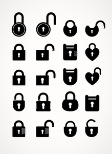 旧的密钥集锁剪影集照片