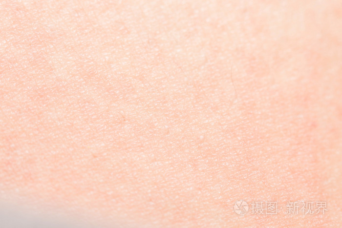 人体皮肤的质地,为健康的回来的皮肤上,黑色的头发