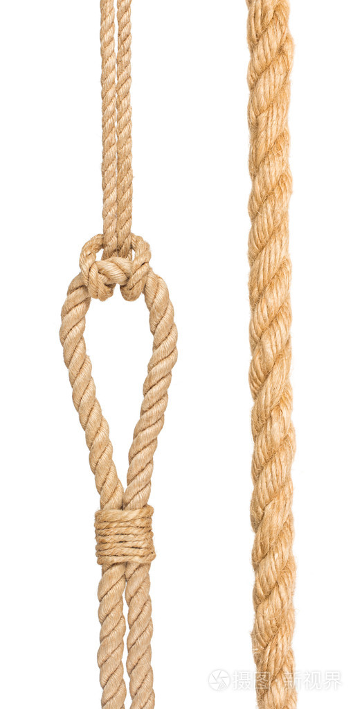 结绳索的特写