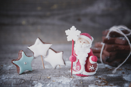 圣星姜饼装饰过圣诞节图片