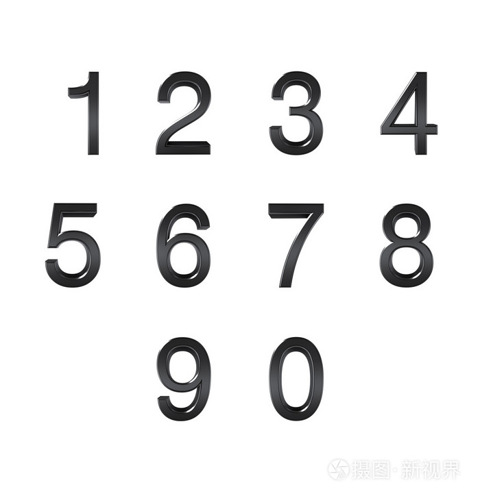 0到9的数字