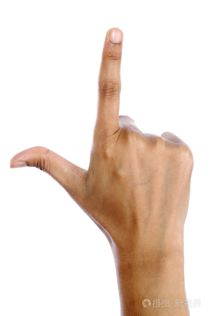 用食指的手