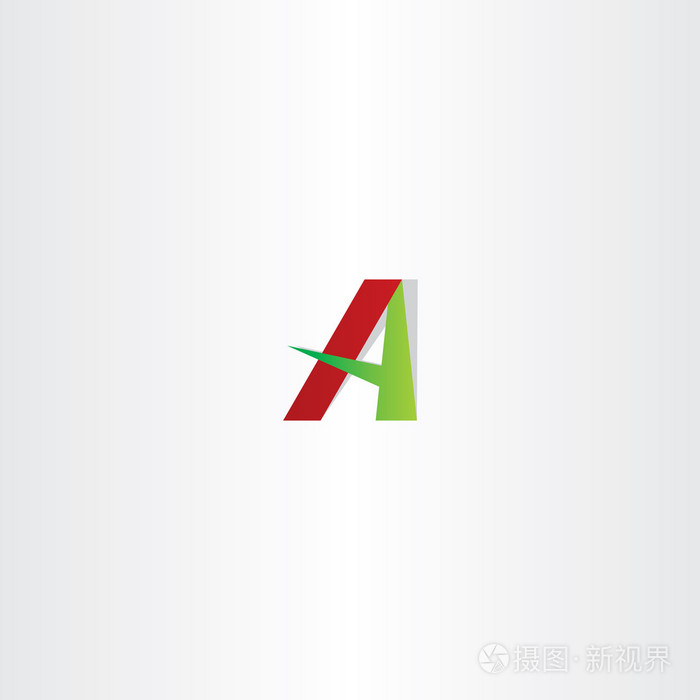 红绿色字母标识标志元素