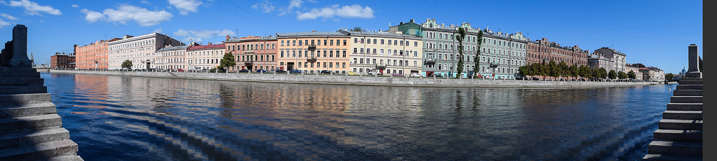 全景图。丰坦卡河路堤在列宁格勒