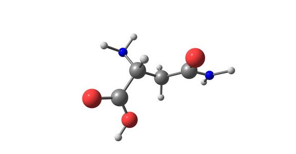 天冬酰胺分子上白色孤立