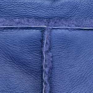 蓝色皮革背景装饰带缝