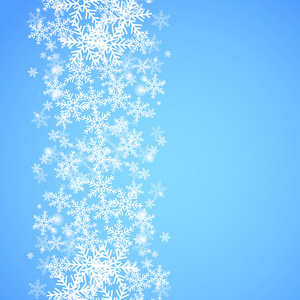抽象蓝色圣诞背景与雪花