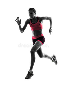 女跑步者跑步者慢跑廓形