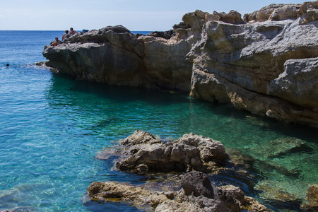 在西西里岛的锡拉库扎 plemmirio 储备海滩