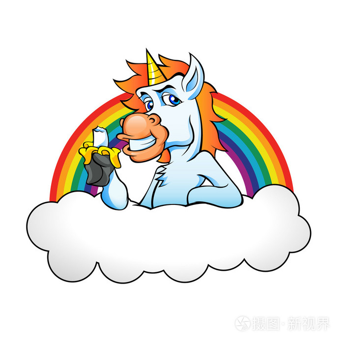 独角兽吃bananarainbowcloud