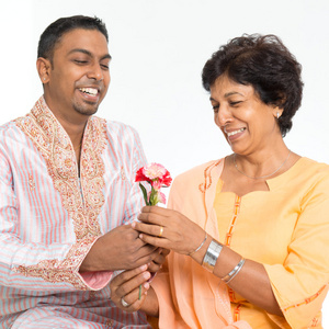 印度家庭庆祝母亲节