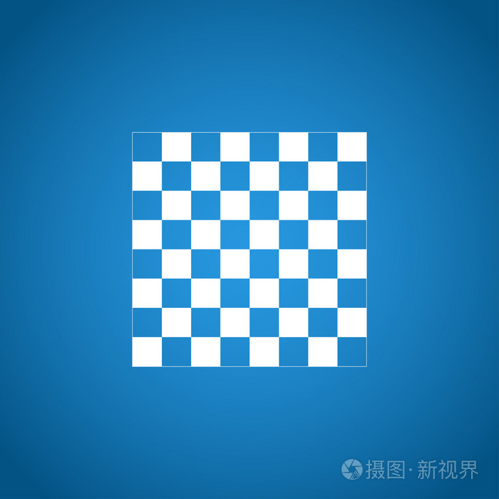 木制国际象棋棋盘.顶部平面的视图