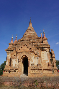 缅甸蒲甘寺庙的视图